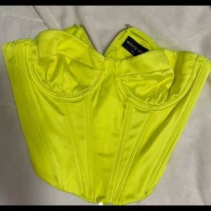 YELLOW WHITE FOX CORSET